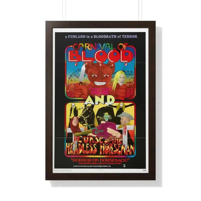 CARNIVAL OF BLOOD + CURSE OF THE HEADLESS HORSEMAN 1970 - Framed Movie Poster - The Sticker Space
