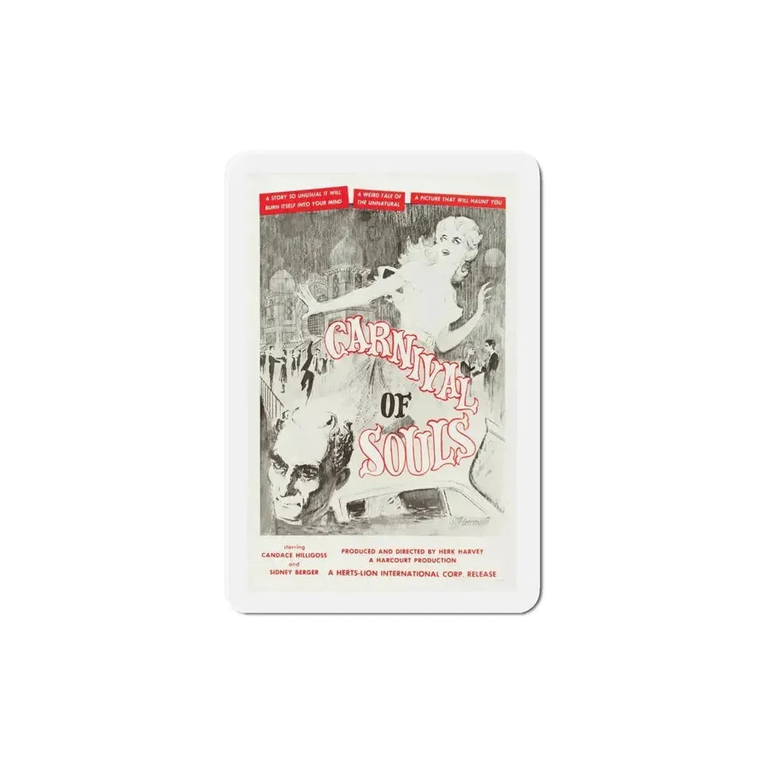 Carnival of Souls 1962 Movie Poster Refrigerator Magnet 5 Inch - The Sticker Space