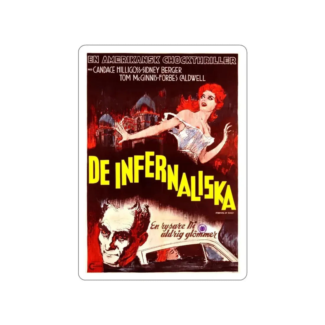 CARNIVAL OF SOULS (POLISH) 1962 Movie Poster STICKER Vinyl Die-Cut Decal 3 Inch - The Sticker Space