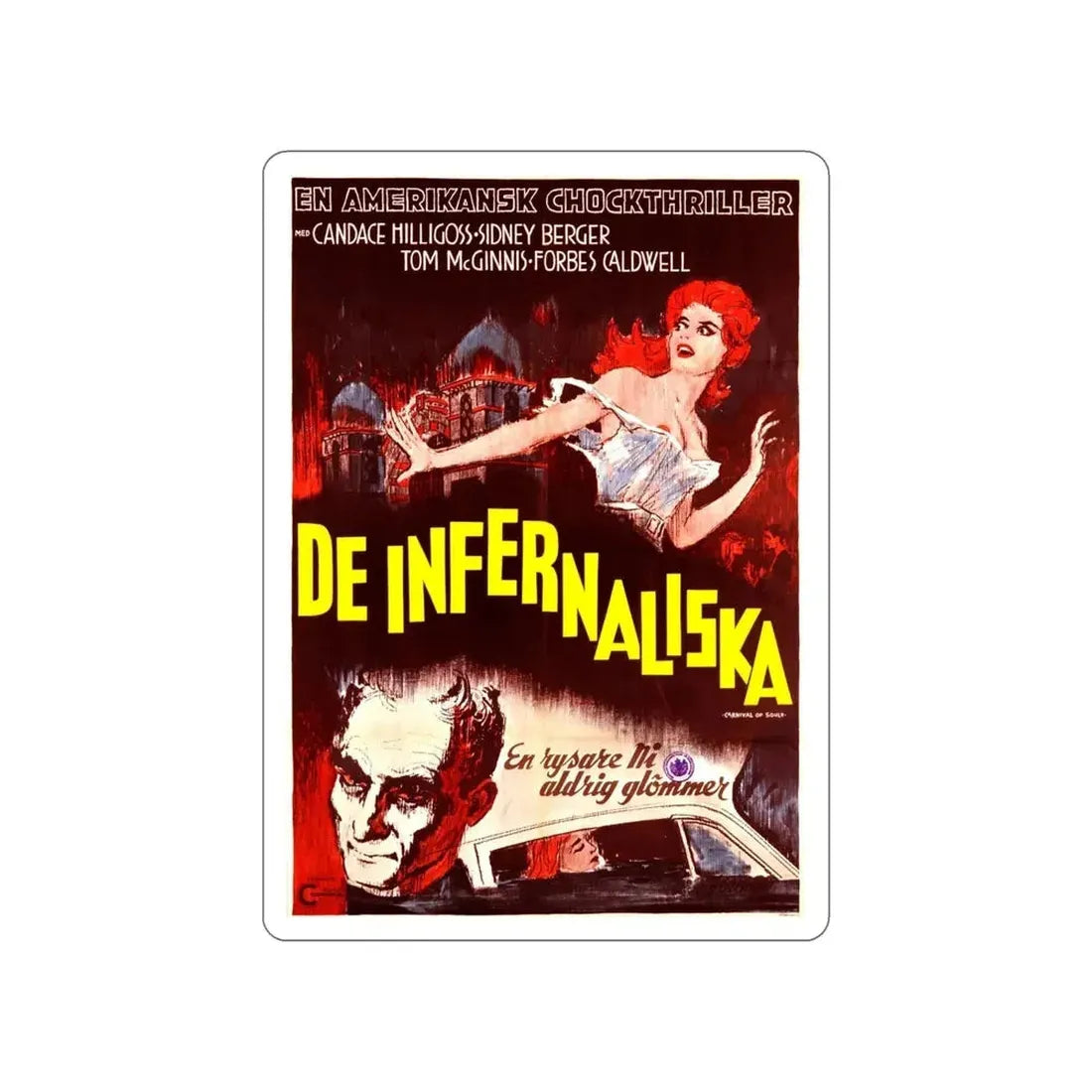 CARNIVAL OF SOULS (POLISH) 1962 Movie Poster STICKER Vinyl Die-Cut Decal - The Sticker Space