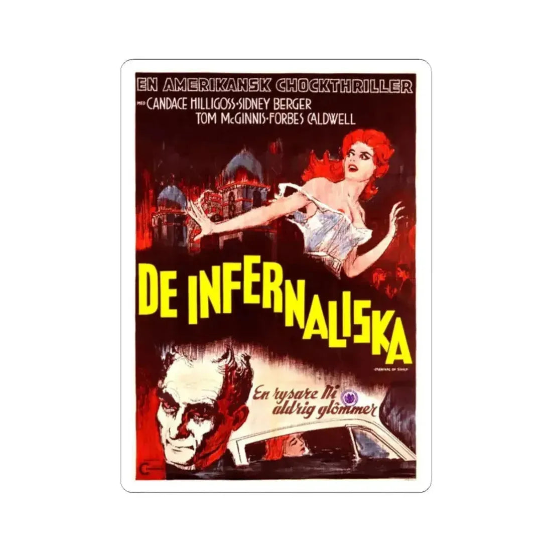 CARNIVAL OF SOULS (POLISH) 1962 Movie Poster - STICKER Vinyl Kiss-Cut Decal 2 Inch White - The Sticker Space