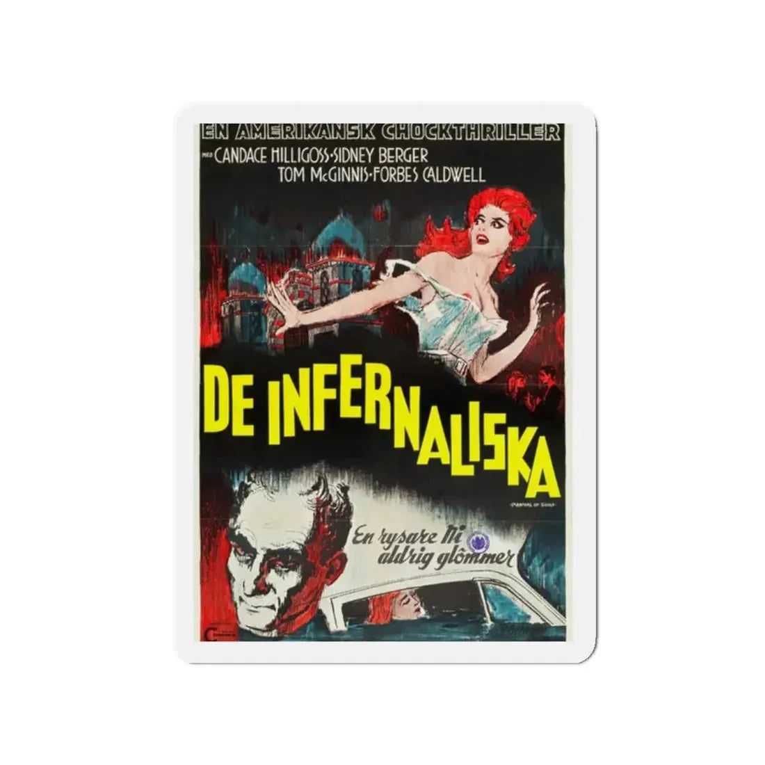 CARNIVAL OF SOULS (SWEDISH) 1962 Movie Poster - Refrigerator Magnet 2 Inch - The Sticker Space
