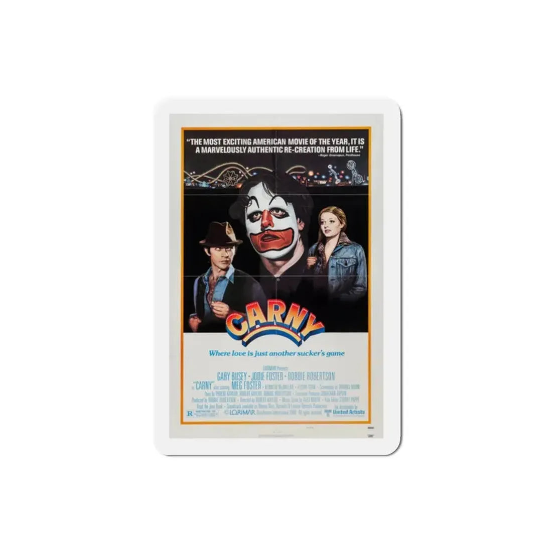 Carny 1980 Movie Poster Refrigerator Magnet 2 Inch - The Sticker Space