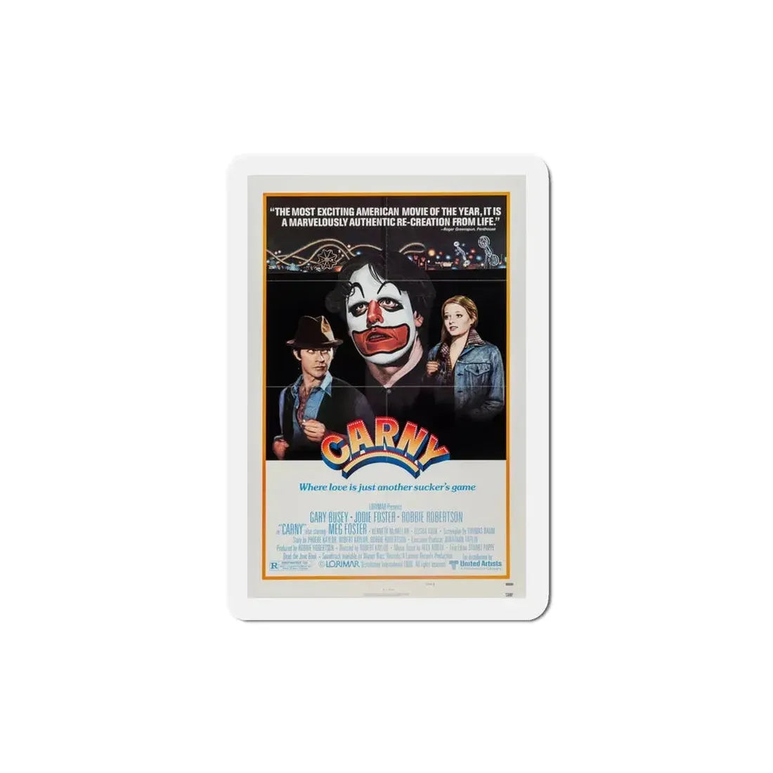 Carny 1980 Movie Poster Refrigerator Magnet 4 Inch - The Sticker Space