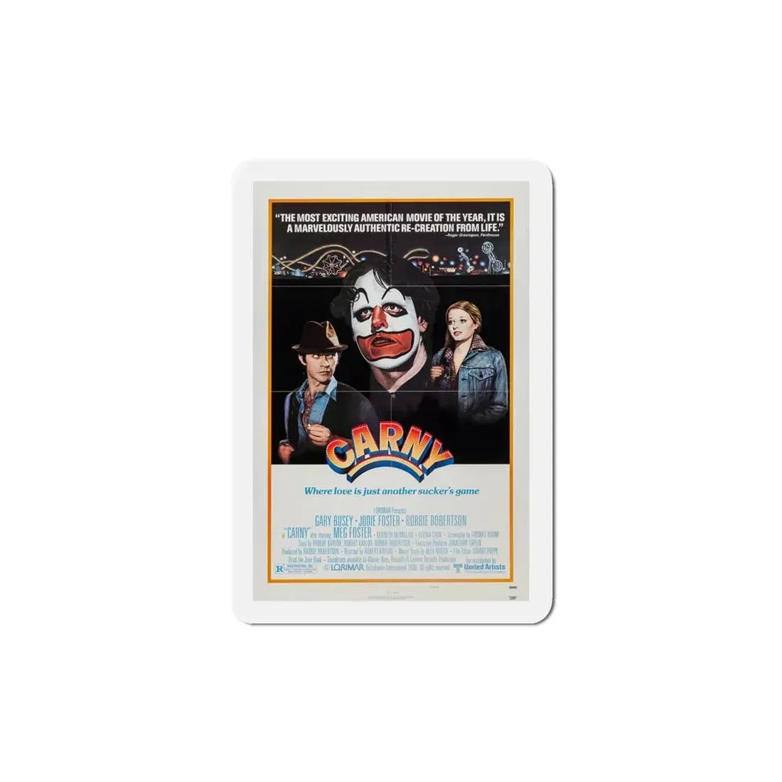 Carny 1980 Movie Poster Refrigerator Magnet 5 Inch - The Sticker Space