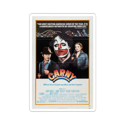 Carny 1980 Movie Poster - STICKER Vinyl Kiss-Cut Decal 2 Inch White - The Sticker Space