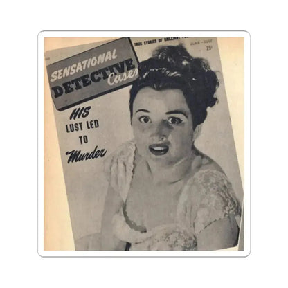 Carol Ohmart #76 - Pages 1 of 2 Mag. Cover 1 cropped from Famous MODELS Mag. March-April '51 (Vintage Female Icon) STICKER Vinyl Kiss-Cut Decal 2 Inch White - The Sticker Space