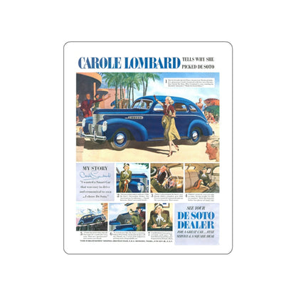 Carole Lombard, advertisement (Magazine Illustration) STICKER Vinyl Die-Cut Decal-White-The Sticker Space