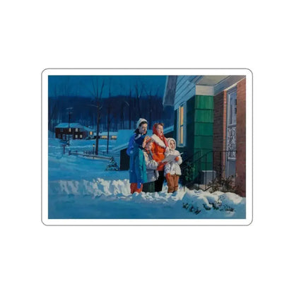 Carolers (Magazine Illustration) STICKER Vinyl Die-Cut Decal - The Sticker Space
