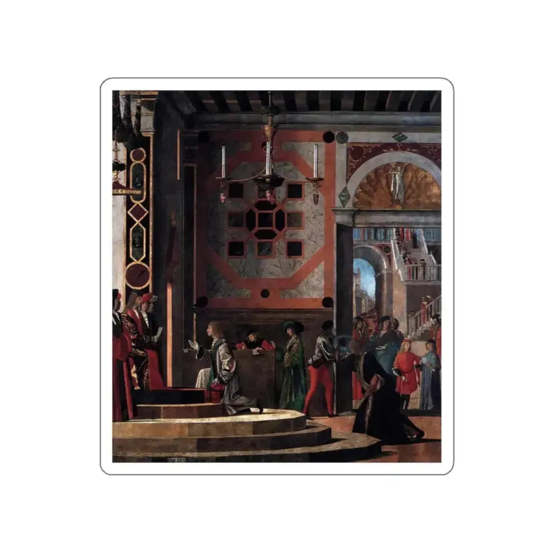 CARPACCIO, Vittore - The Ambassadors Depart (Artwork) STICKER Vinyl Die-Cut Decal White Die-Cut 2 Inch - The Sticker Space