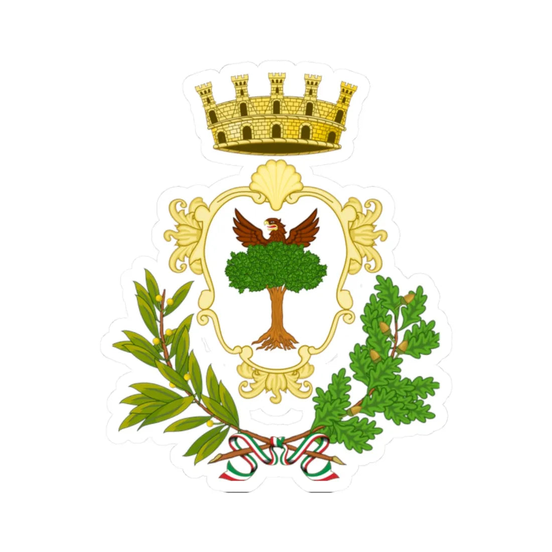 Carpi-Stemma (Italy) (Coat of Arms) STICKER Vinyl Kiss-Cut Decal 2 Inch White - The Sticker Space