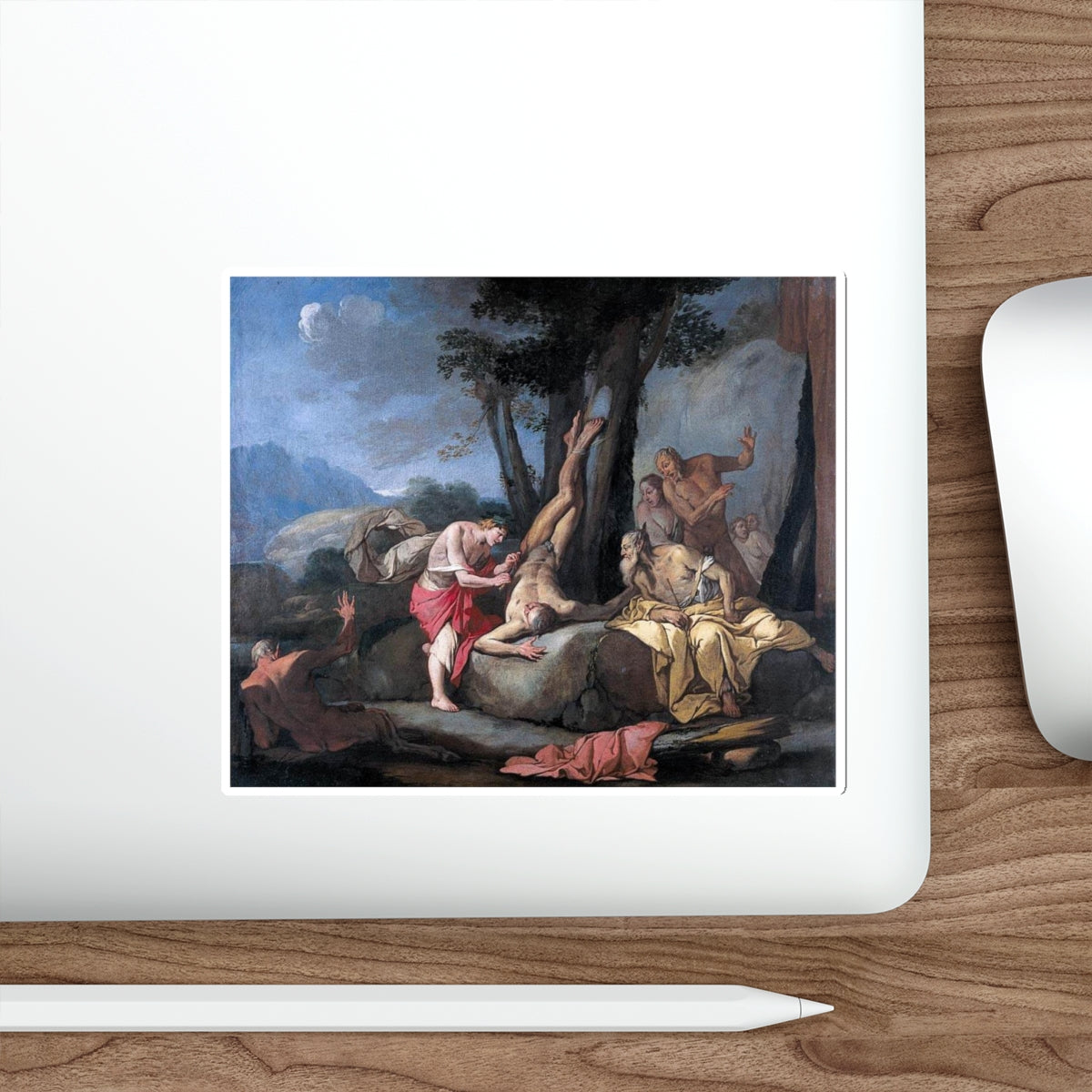 CARPIONI, Giulio - Apollo and Marsyas (Artwork) STICKER Vinyl Die-Cut Decal-The Sticker Space