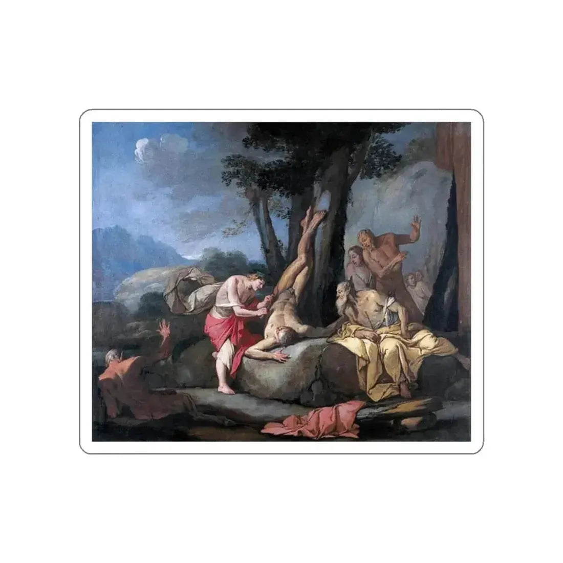 CARPIONI, Giulio - Apollo and Marsyas (Artwork) STICKER Vinyl Die-Cut Decal - The Sticker Space