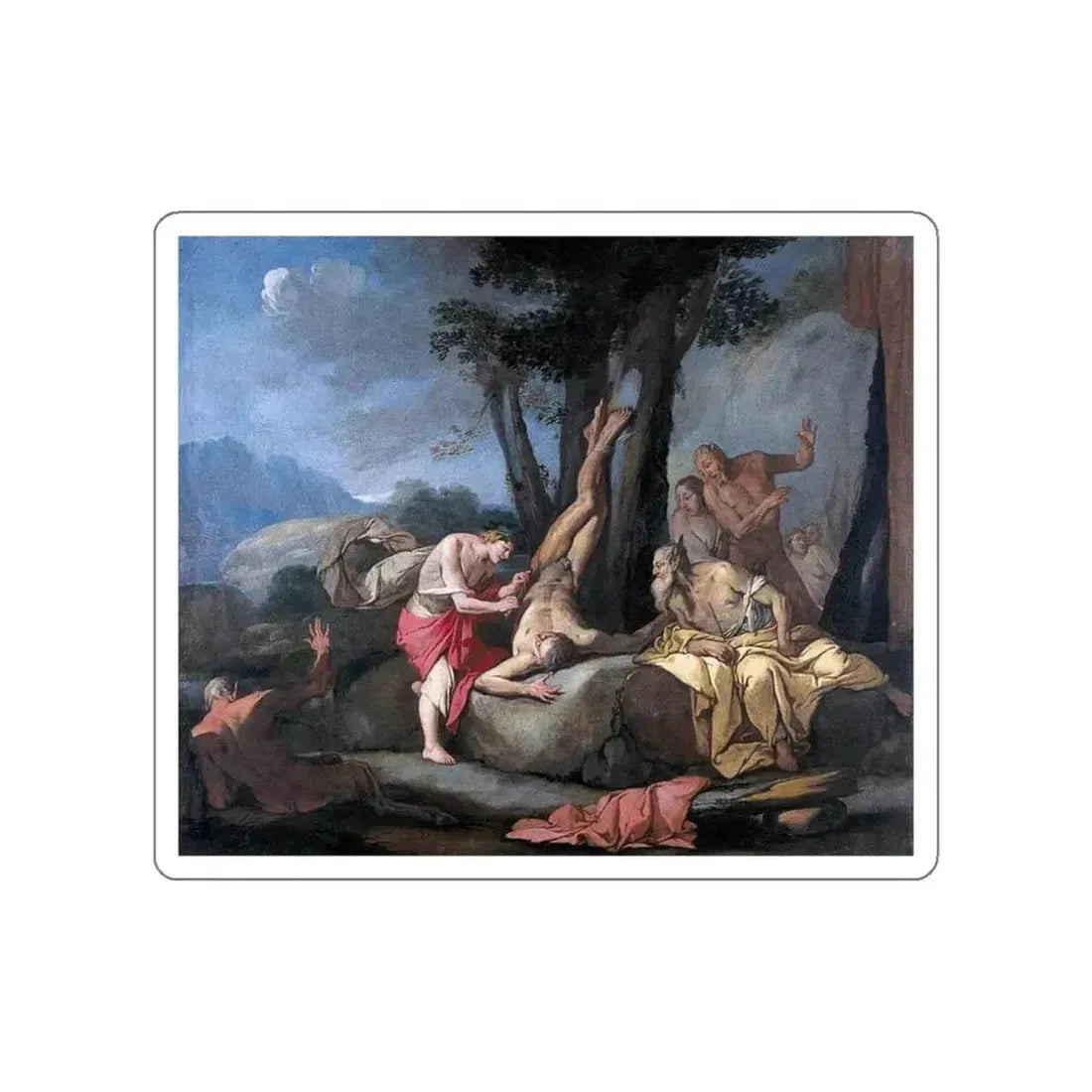 CARPIONI, Giulio - Apollo and Marsyas (Artwork) STICKER Vinyl Die-Cut Decal - The Sticker Space