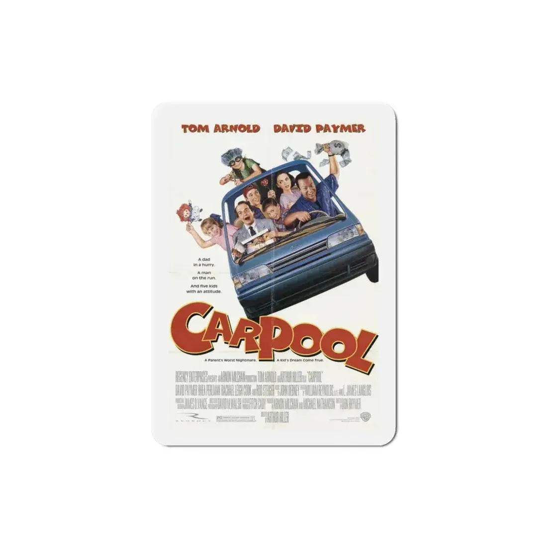 Carpool 1996 Movie Poster Refrigerator Magnet 3 Inch - The Sticker Space