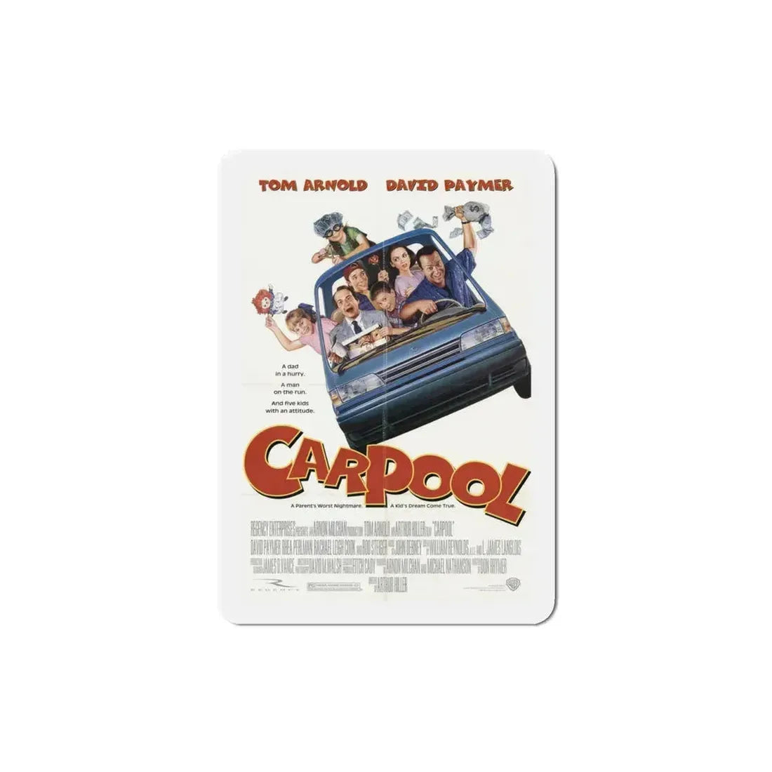 Carpool 1996 Movie Poster Refrigerator Magnet 4 Inch - The Sticker Space