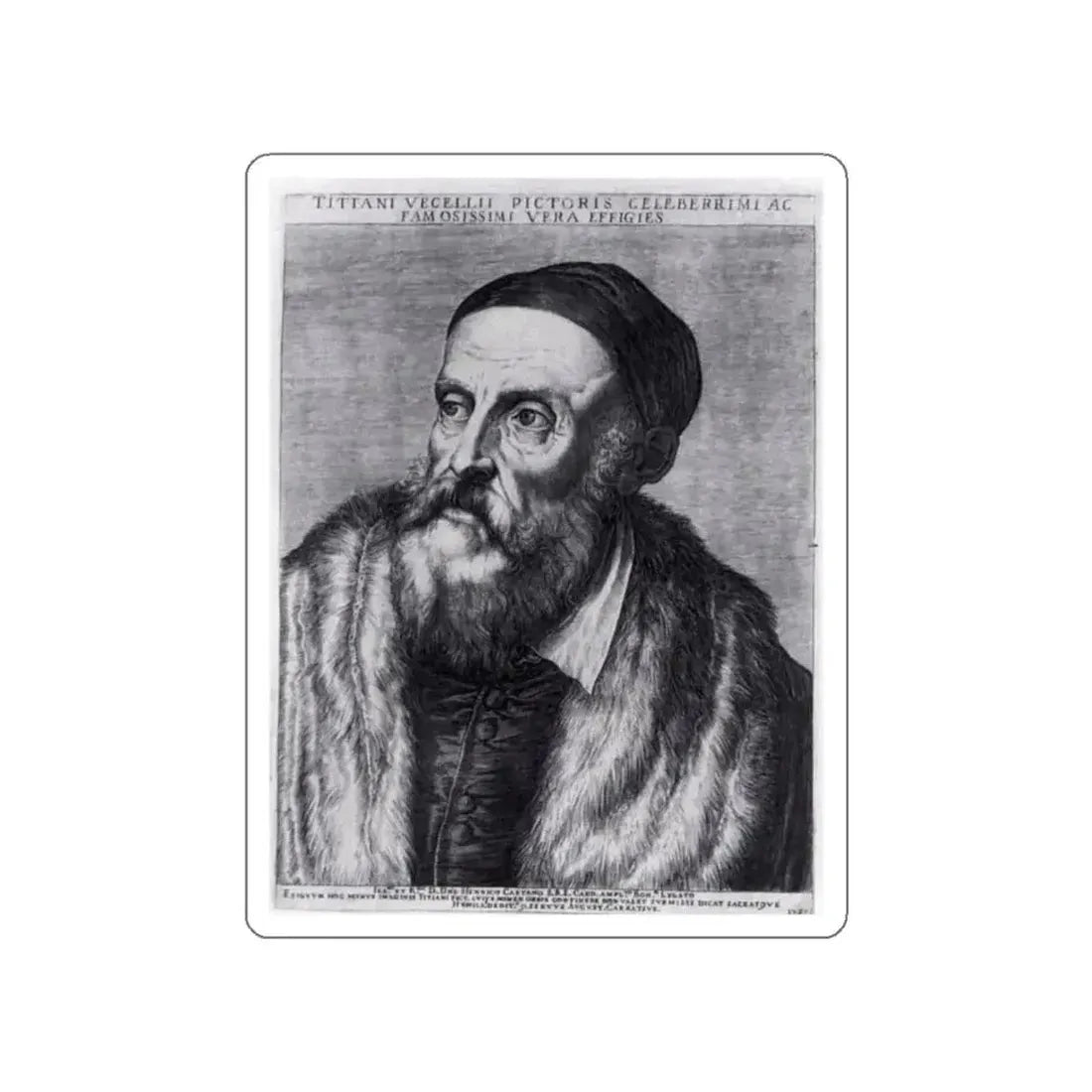 CARRACCI, Agostino - Titian (Artwork) STICKER Vinyl Die-Cut Decal - The Sticker Space