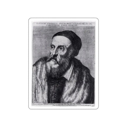 CARRACCI, Agostino - Titian (Artwork) STICKER Vinyl Die-Cut Decal White Die-Cut 2 Inch - The Sticker Space