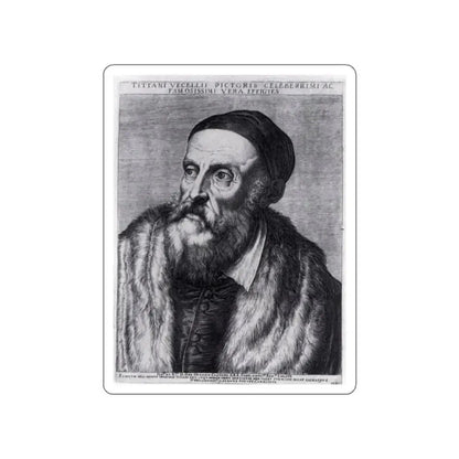 CARRACCI, Agostino - Titian (Artwork) STICKER Vinyl Die-Cut Decal White Die-Cut 4 Inch - The Sticker Space