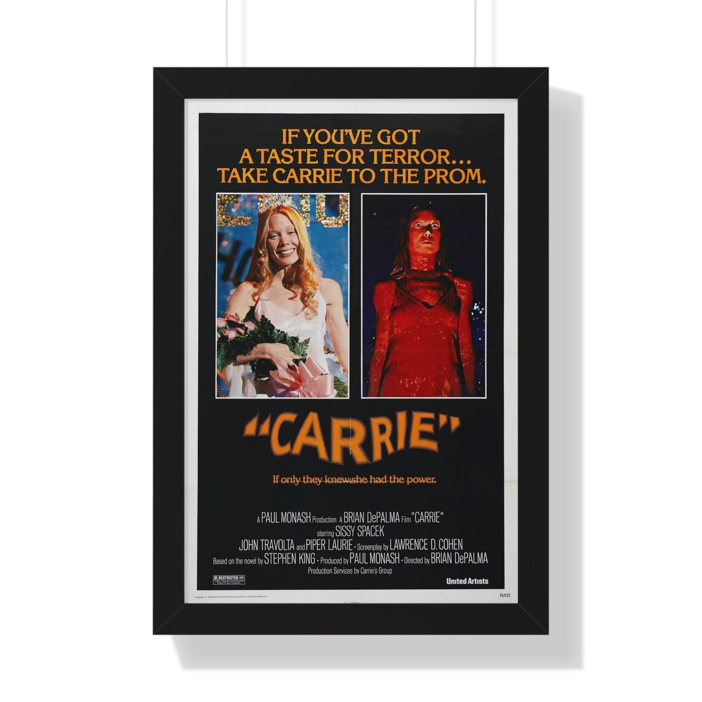 CARRIE 1976 - Framed Movie Poster-16″ x 24″-The Sticker Space