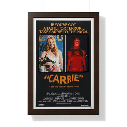 CARRIE 1976 - Framed Movie Poster 16″ x 24″ Walnut - The Sticker Space