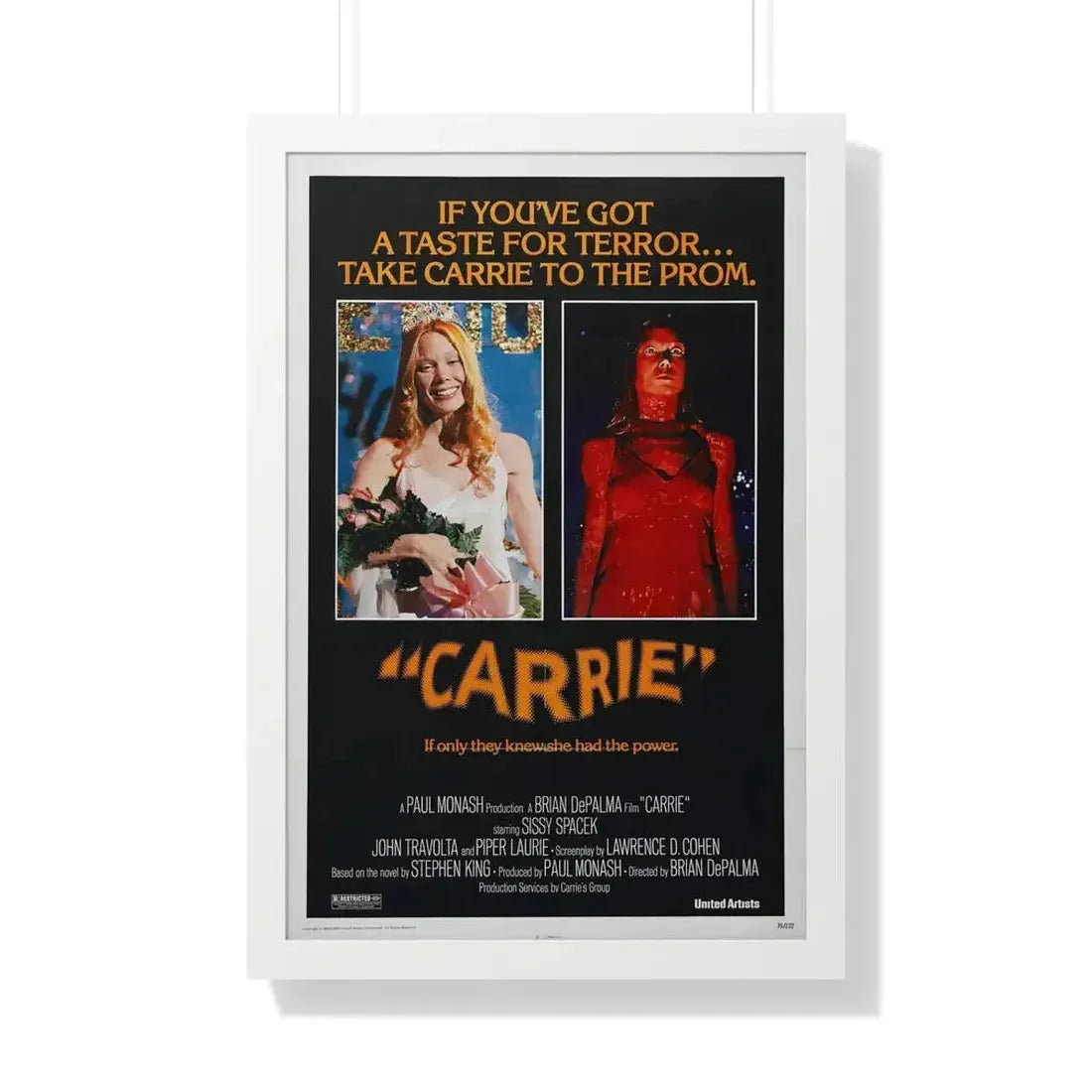 CARRIE 1976 - Framed Movie Poster - The Sticker Space