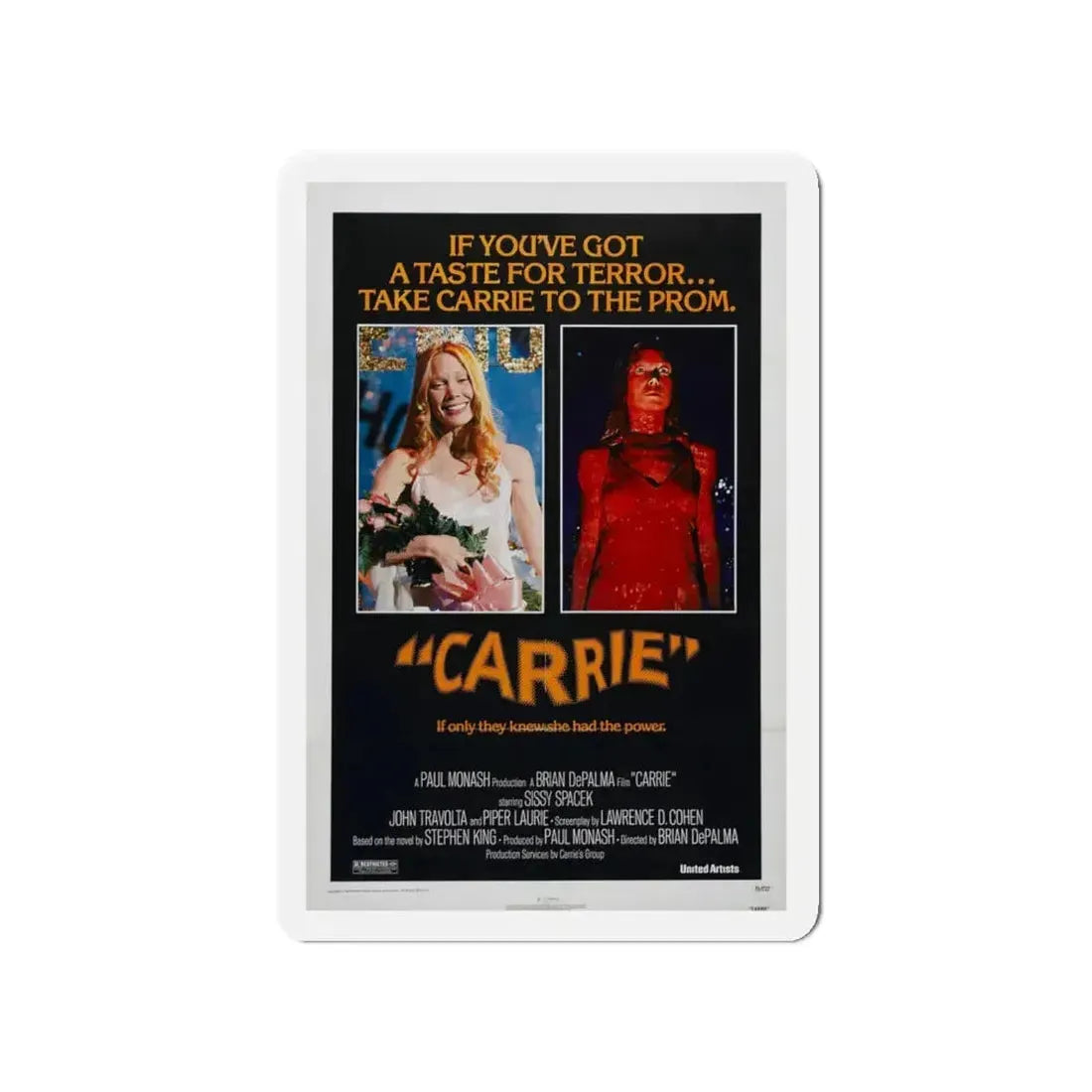 CARRIE 1976 Movie Poster - Refrigerator Magnet 4 Inch - The Sticker Space