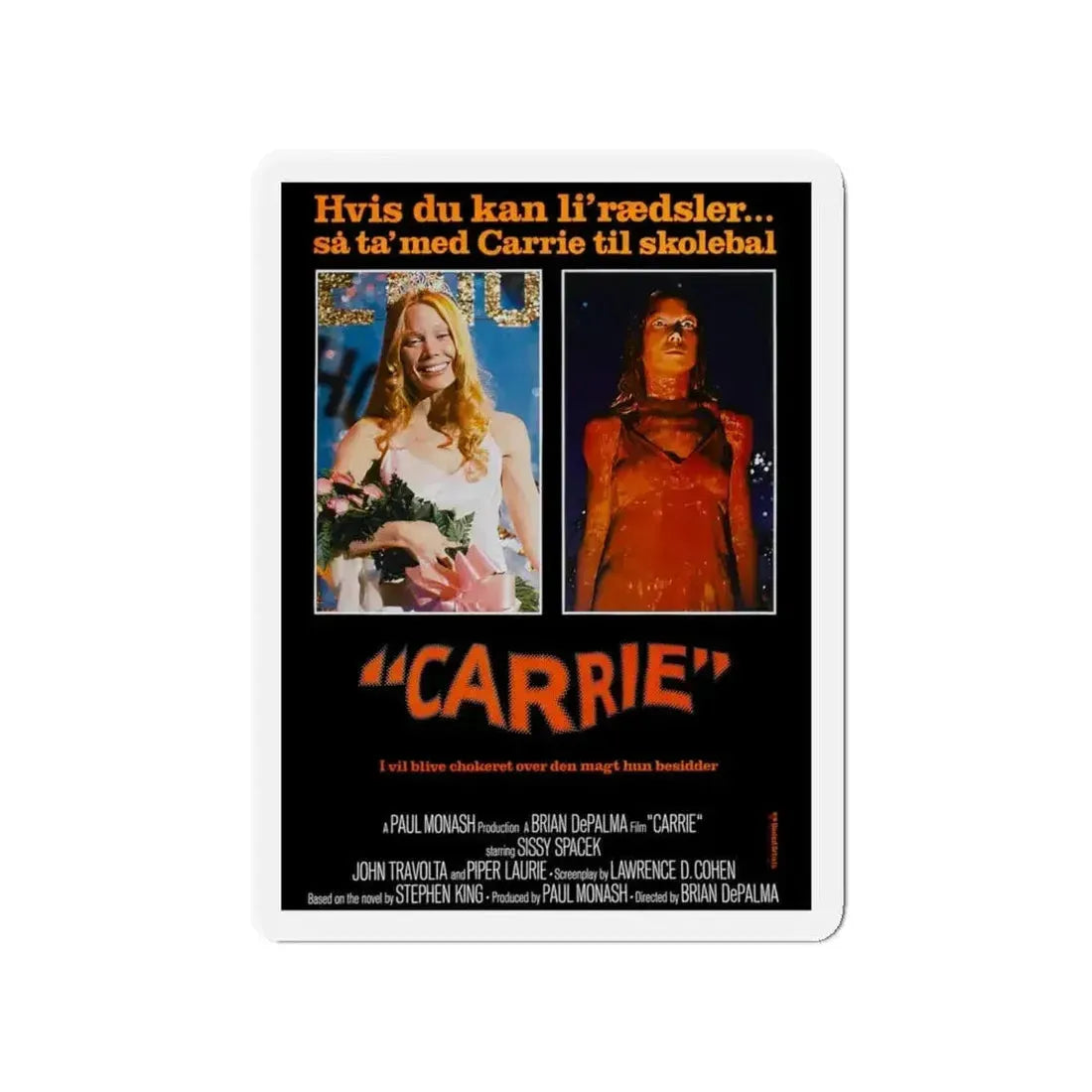 CARRIE (DANISH) 1976 Movie Poster - Refrigerator Magnet - The Sticker Space