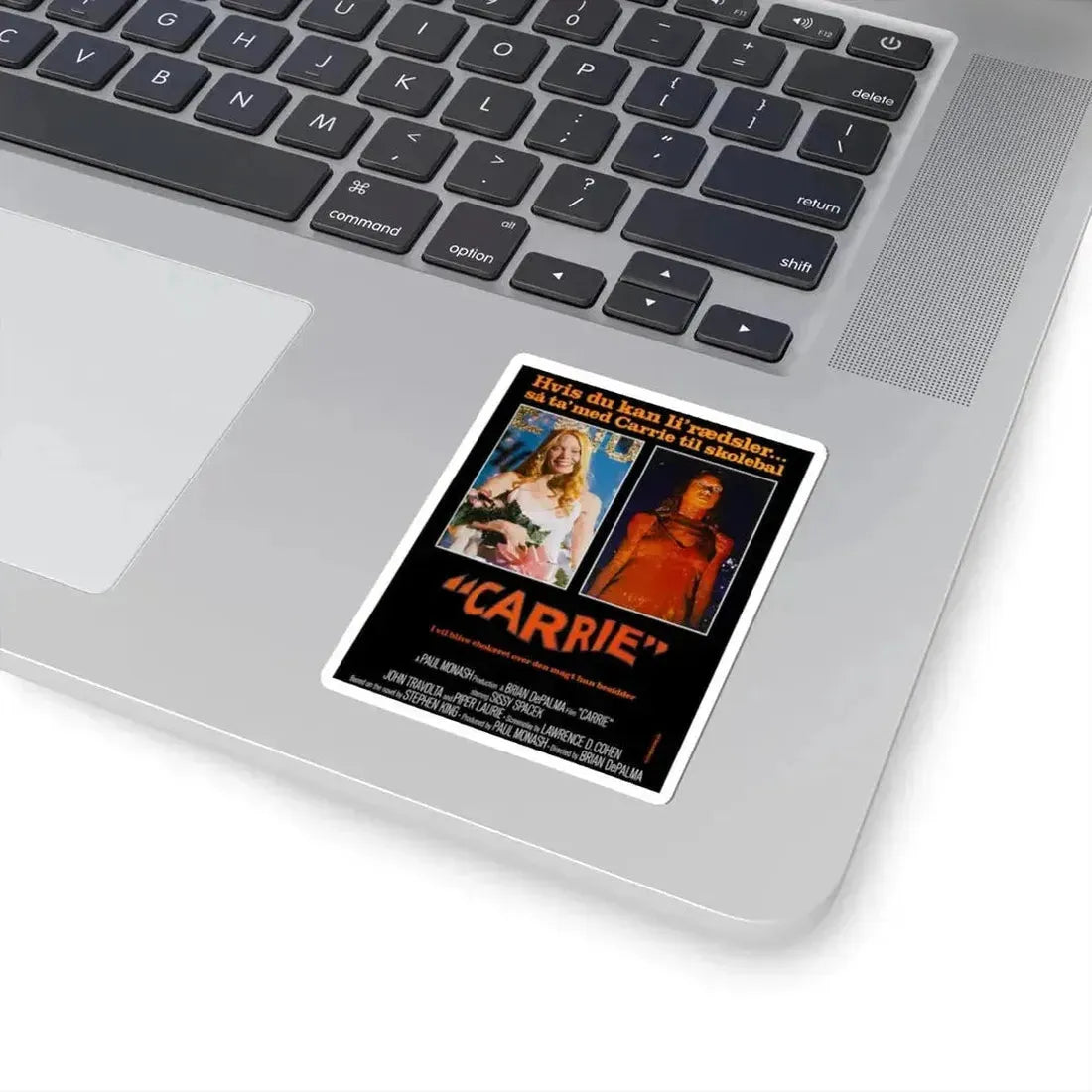 CARRIE (DANISH) 1976 Movie Poster - STICKER Vinyl Kiss-Cut Decal - The Sticker Space