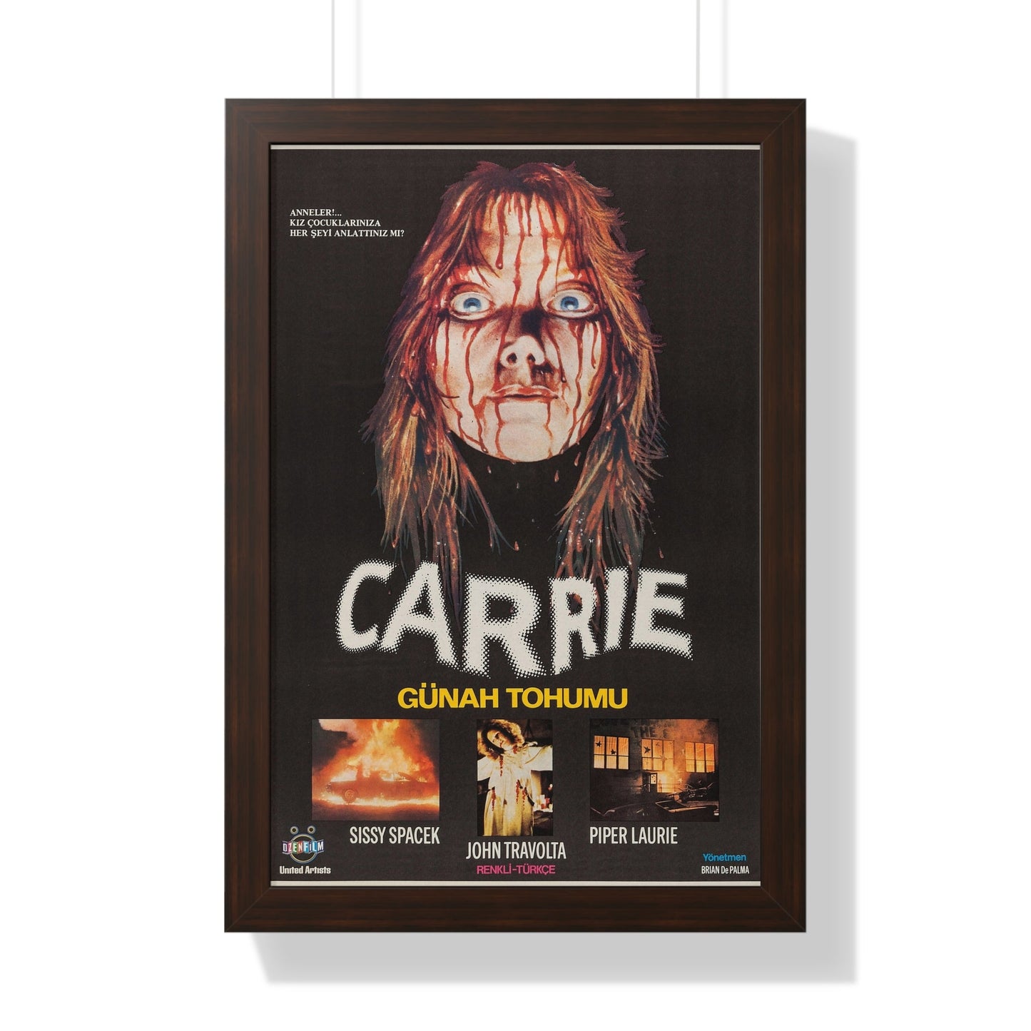 CARRIE (TURKISH) 1976 - Framed Movie Poster-16″ x 24″-The Sticker Space