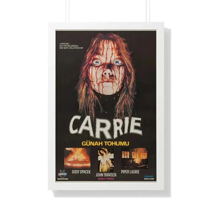 CARRIE (TURKISH) 1976 - Framed Movie Poster 20" x 30" White - The Sticker Space