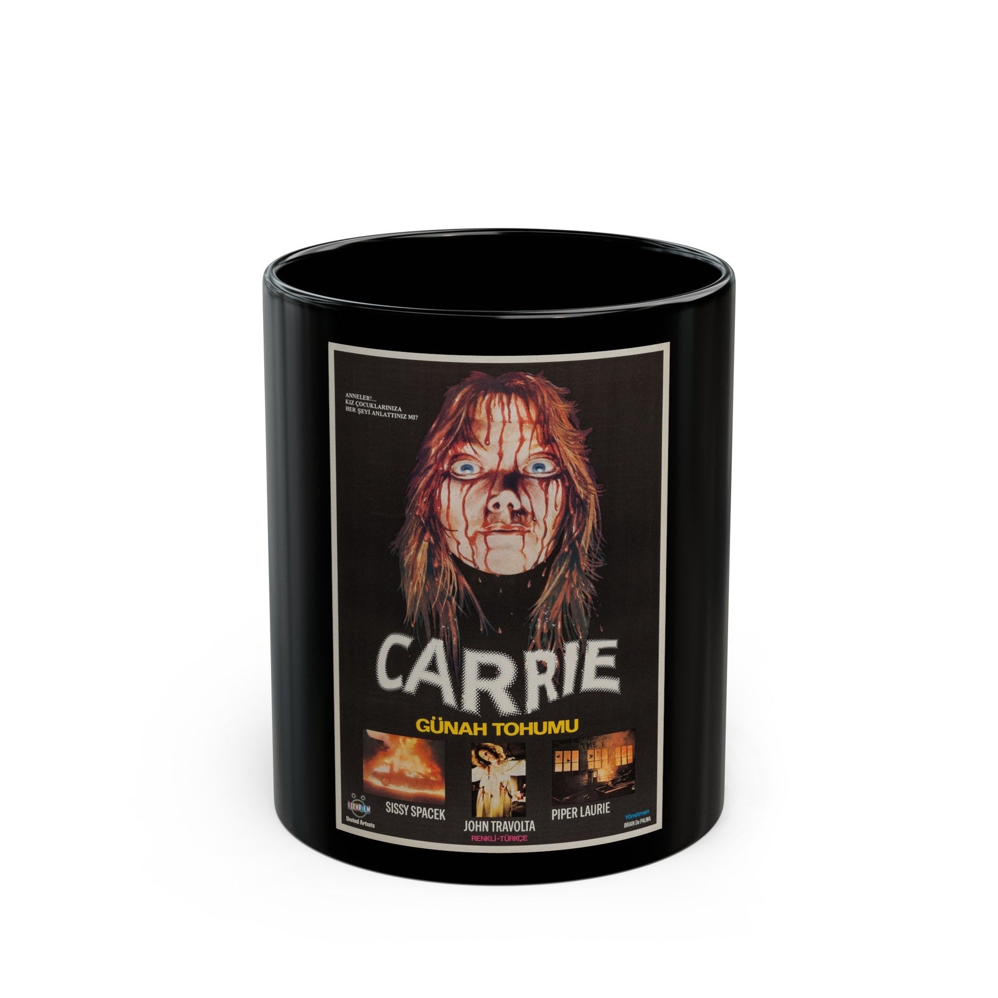 CARRIE (TURKISH) 1976 Movie Poster - Black Coffee Mug-11oz-The Sticker Space