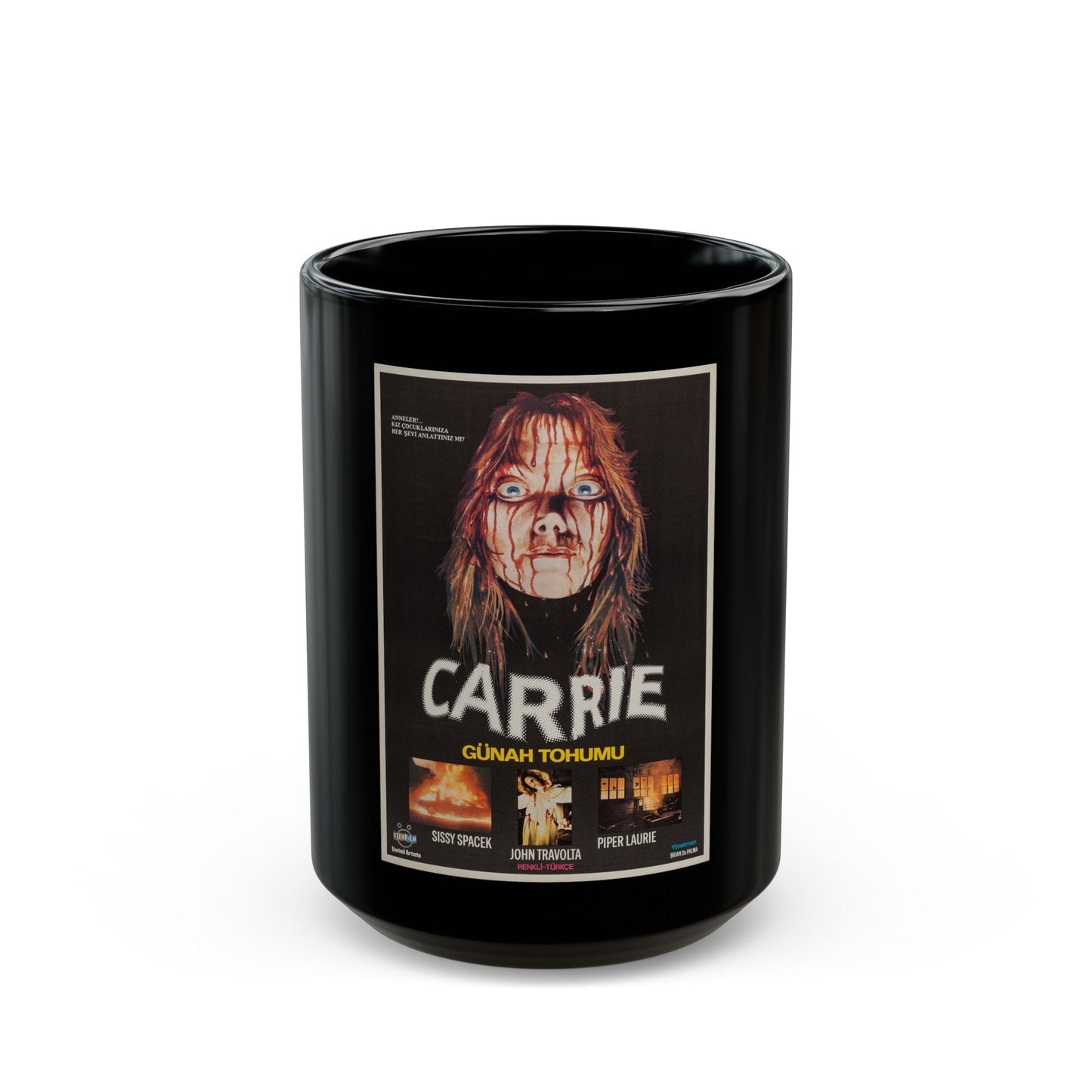 CARRIE (TURKISH) 1976 Movie Poster - Black Coffee Mug-15oz-The Sticker Space