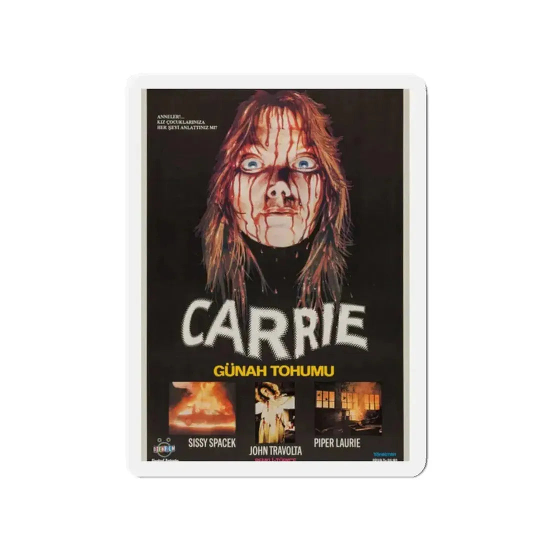 CARRIE (TURKISH) 1976 Movie Poster - Refrigerator Magnet 2 Inch - The Sticker Space
