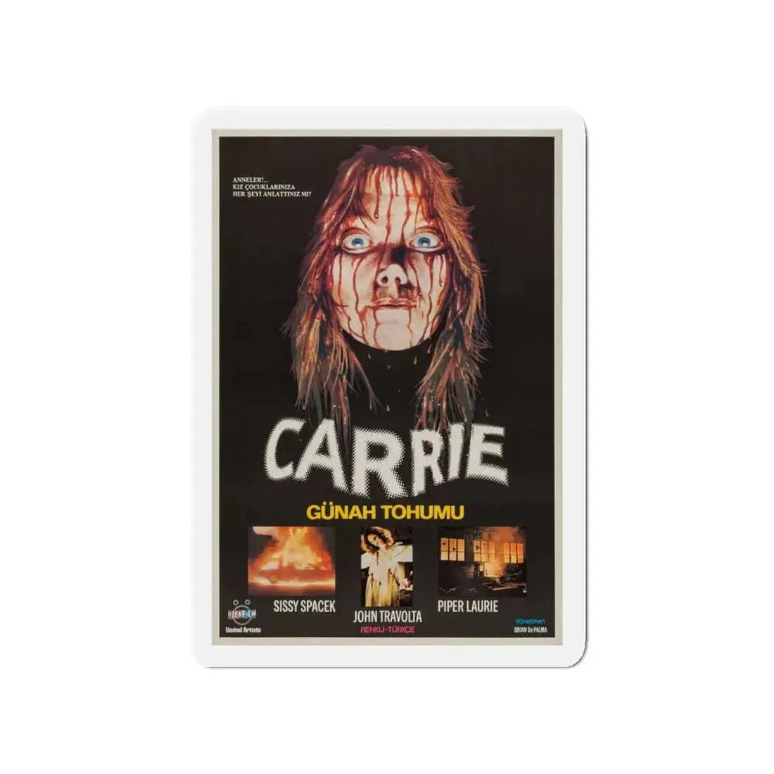 CARRIE (TURKISH) 1976 Movie Poster - Refrigerator Magnet 4 Inch - The Sticker Space