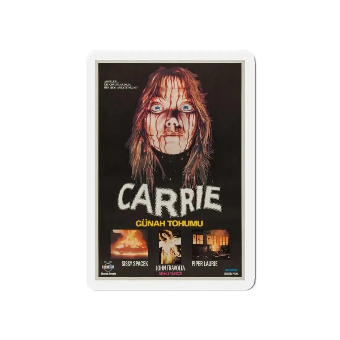CARRIE (TURKISH) 1976 Movie Poster - Refrigerator Magnet 6 Inch - The Sticker Space