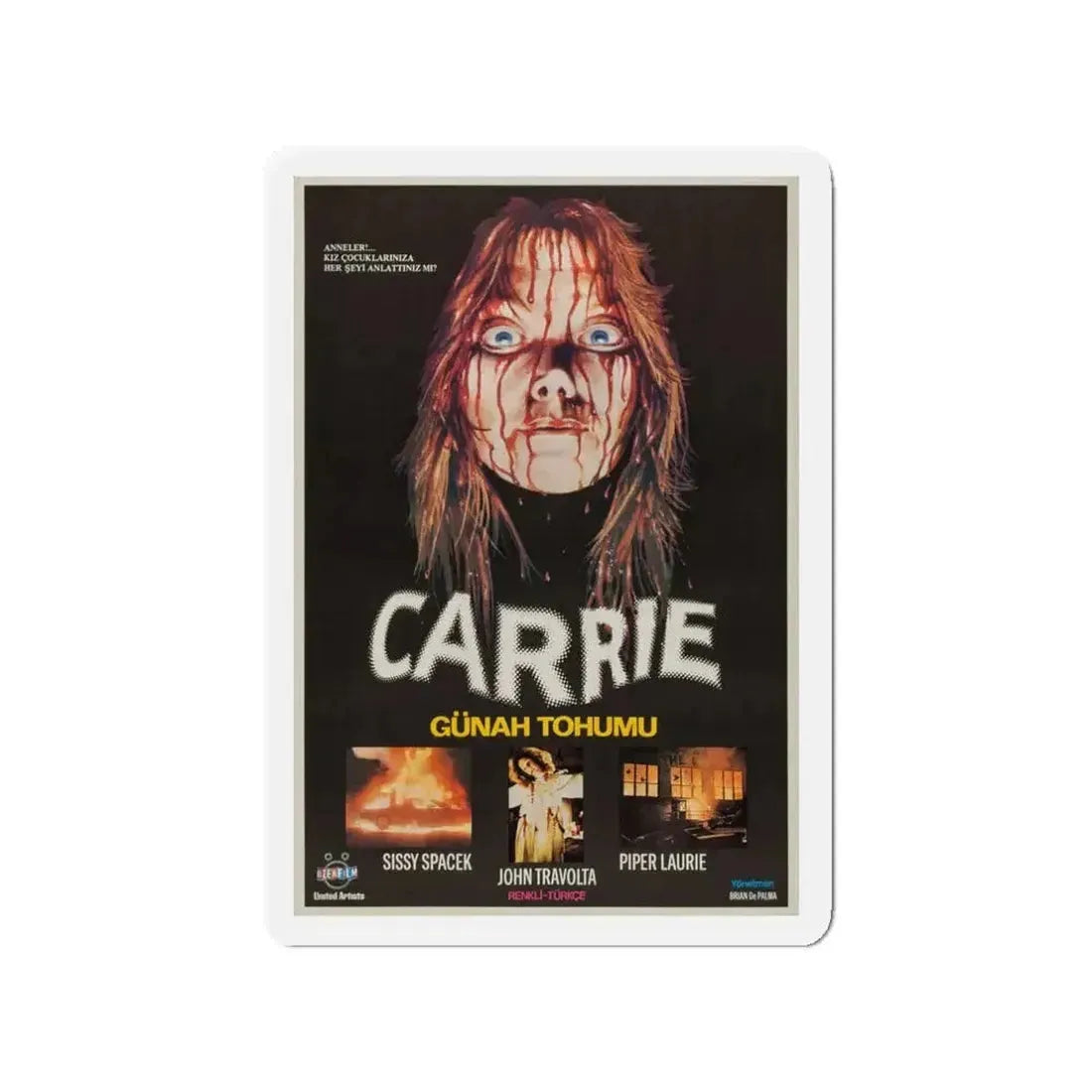 CARRIE (TURKISH) 1976 Movie Poster - Refrigerator Magnet - The Sticker Space