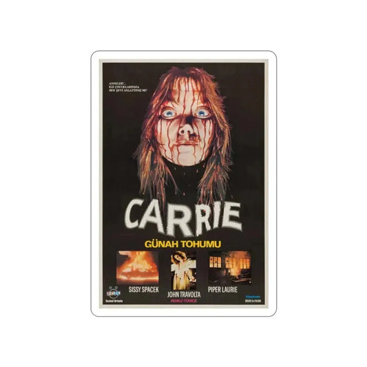 CARRIE (TURKISH) 1976 Movie Poster STICKER Vinyl Die-Cut Decal 2 Inch - The Sticker Space