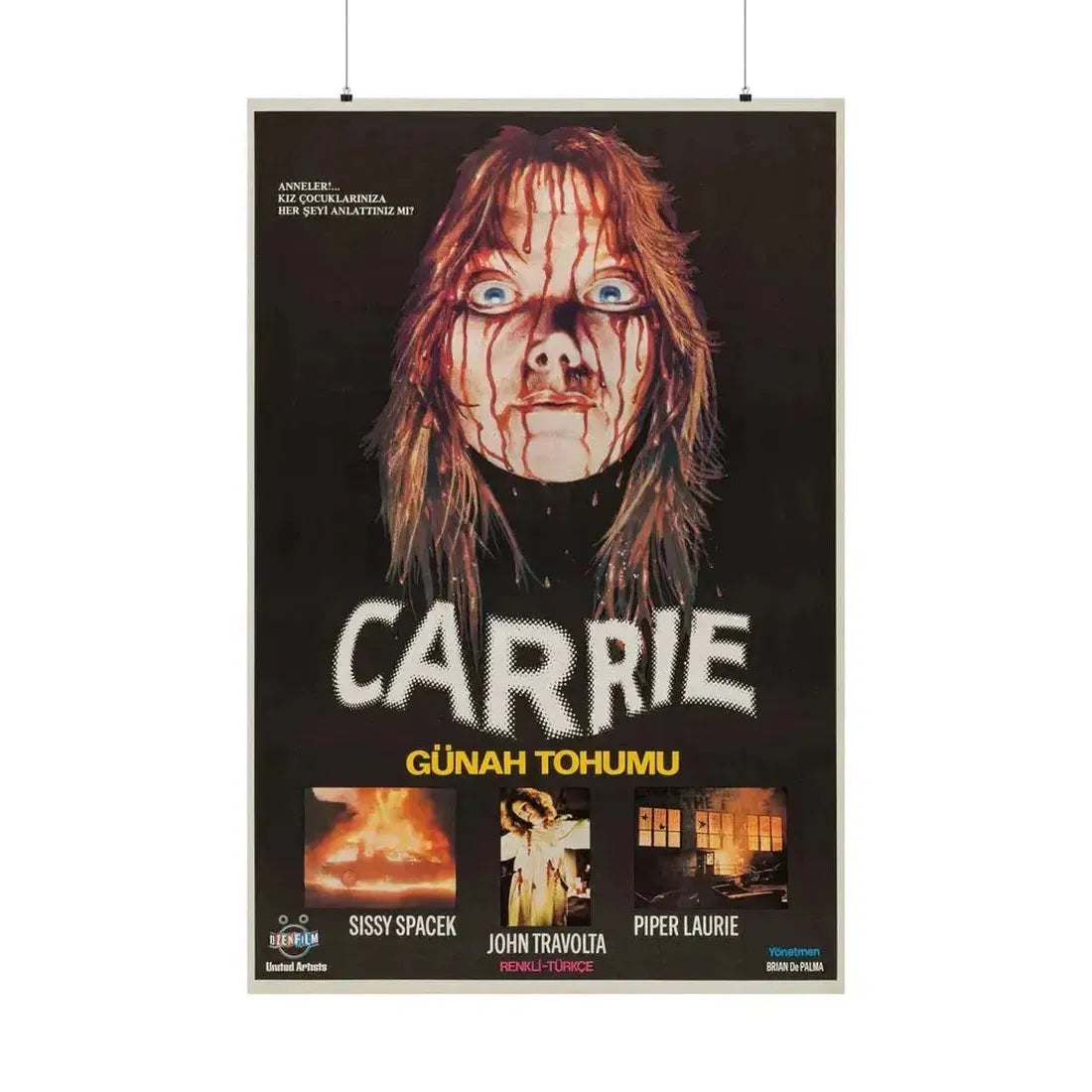 CARRIE (TURKISH) 1976 - Paper Movie Poster 36" x 54" Matte - The Sticker Space
