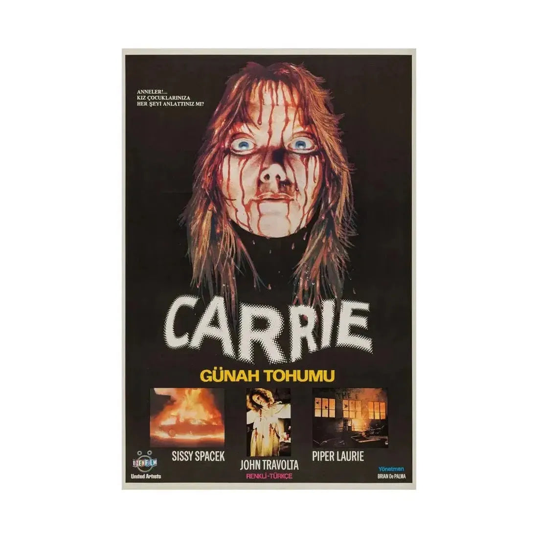 CARRIE (TURKISH) 1976 - Paper Movie Poster - The Sticker Space