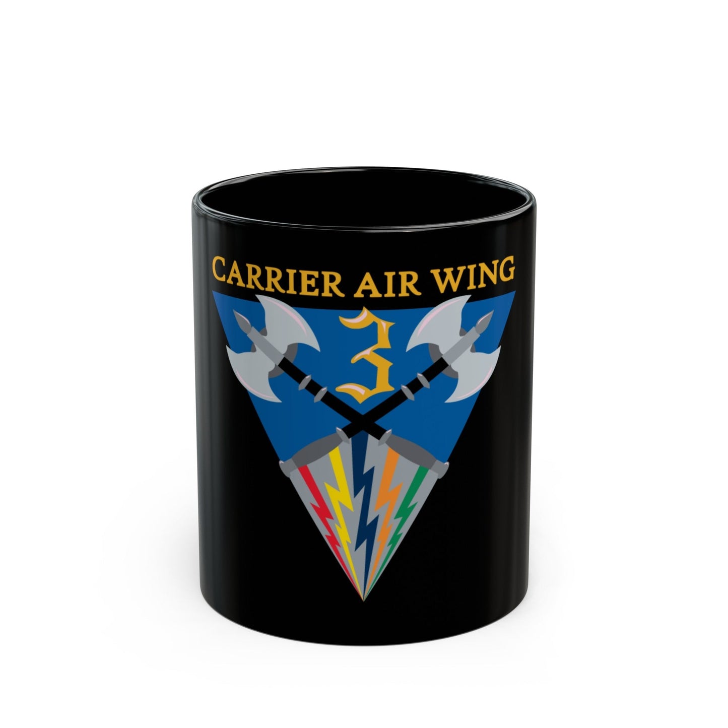 Carrier Air Wing 3 (U.S. Navy) Black Coffee Mug-11oz-The Sticker Space