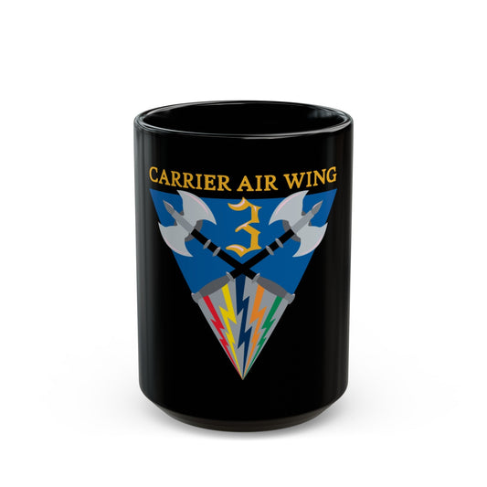 Carrier Air Wing 3 (U.S. Navy) Black Coffee Mug-15oz-The Sticker Space