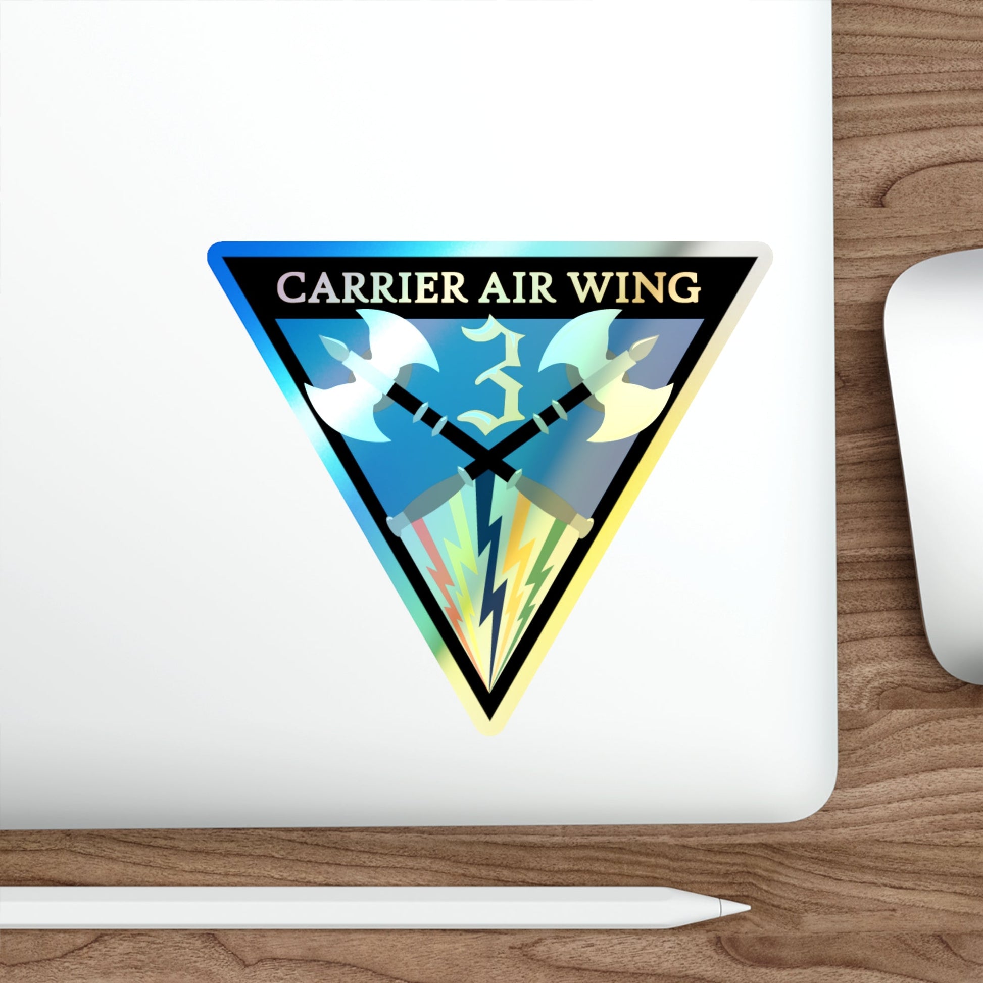 Carrier Air Wing 3 (U.S. Navy) Holographic STICKER Die-Cut Vinyl Decal-The Sticker Space