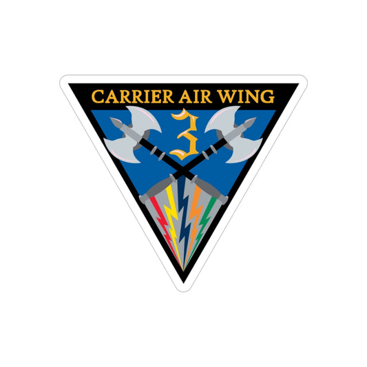 Carrier Air Wing 3 (U.S. Navy) Transparent STICKER Die-Cut Vinyl Decal-6 Inch-The Sticker Space