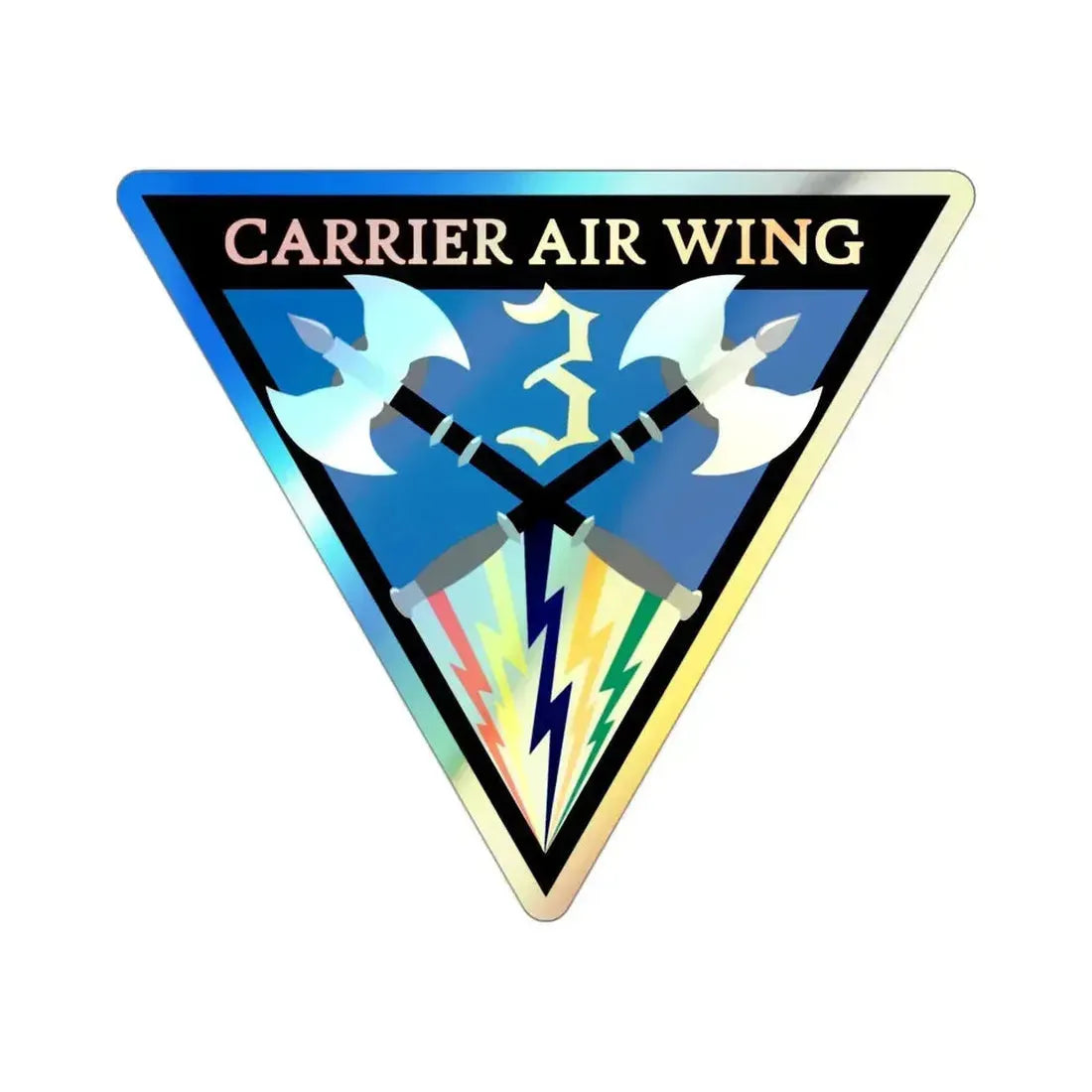 Carrier Air Wing 3 (U.S. Navy) Holographic STICKER Die-Cut Vinyl Decal - The Sticker Space