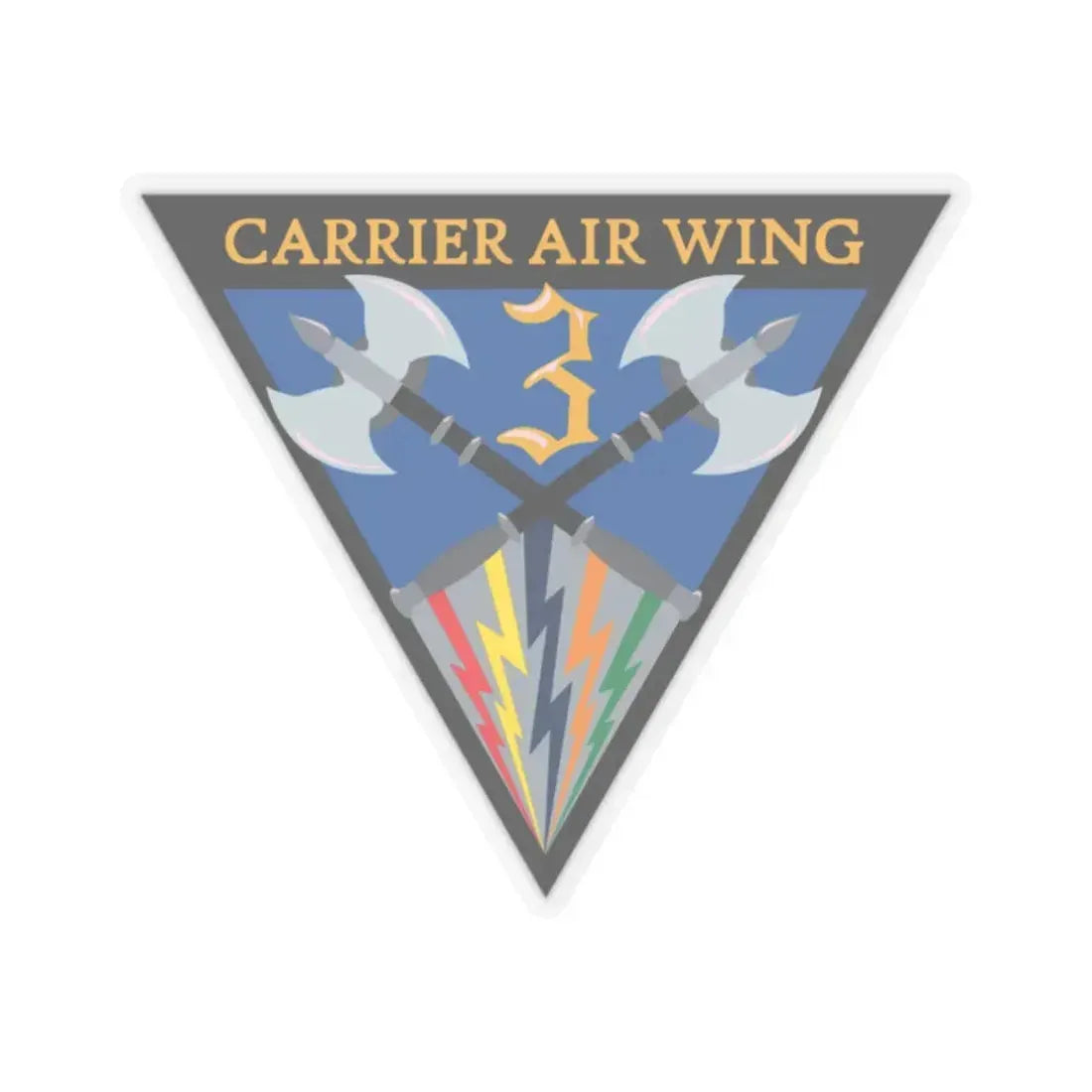 Carrier Air Wing 3 (U.S. Navy) STICKER Vinyl Kiss-Cut Decal 2 Inch Transparent - The Sticker Space