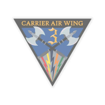 Carrier Air Wing 3 (U.S. Navy) STICKER Vinyl Kiss-Cut Decal 2 Inch Transparent - The Sticker Space