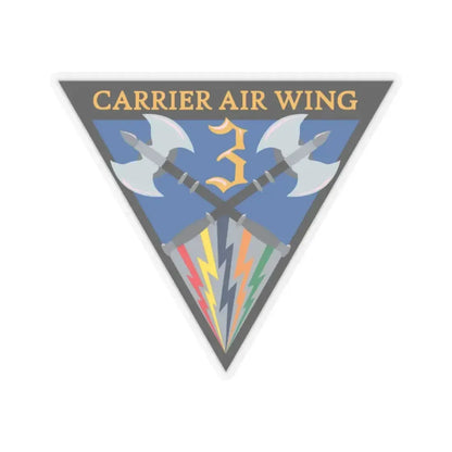 Carrier Air Wing 3 (U.S. Navy) STICKER Vinyl Kiss-Cut Decal 3 Inch Transparent - The Sticker Space