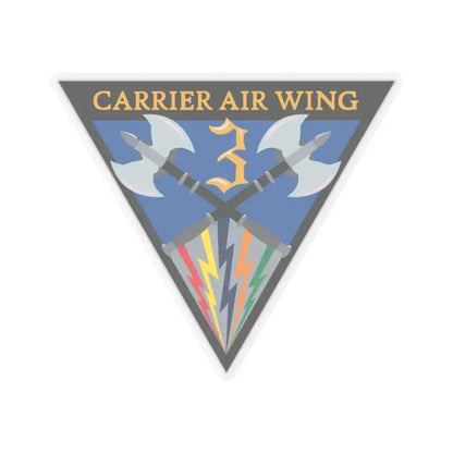 Carrier Air Wing 3 (U.S. Navy) STICKER Vinyl Kiss-Cut Decal 4 Inch Transparent - The Sticker Space