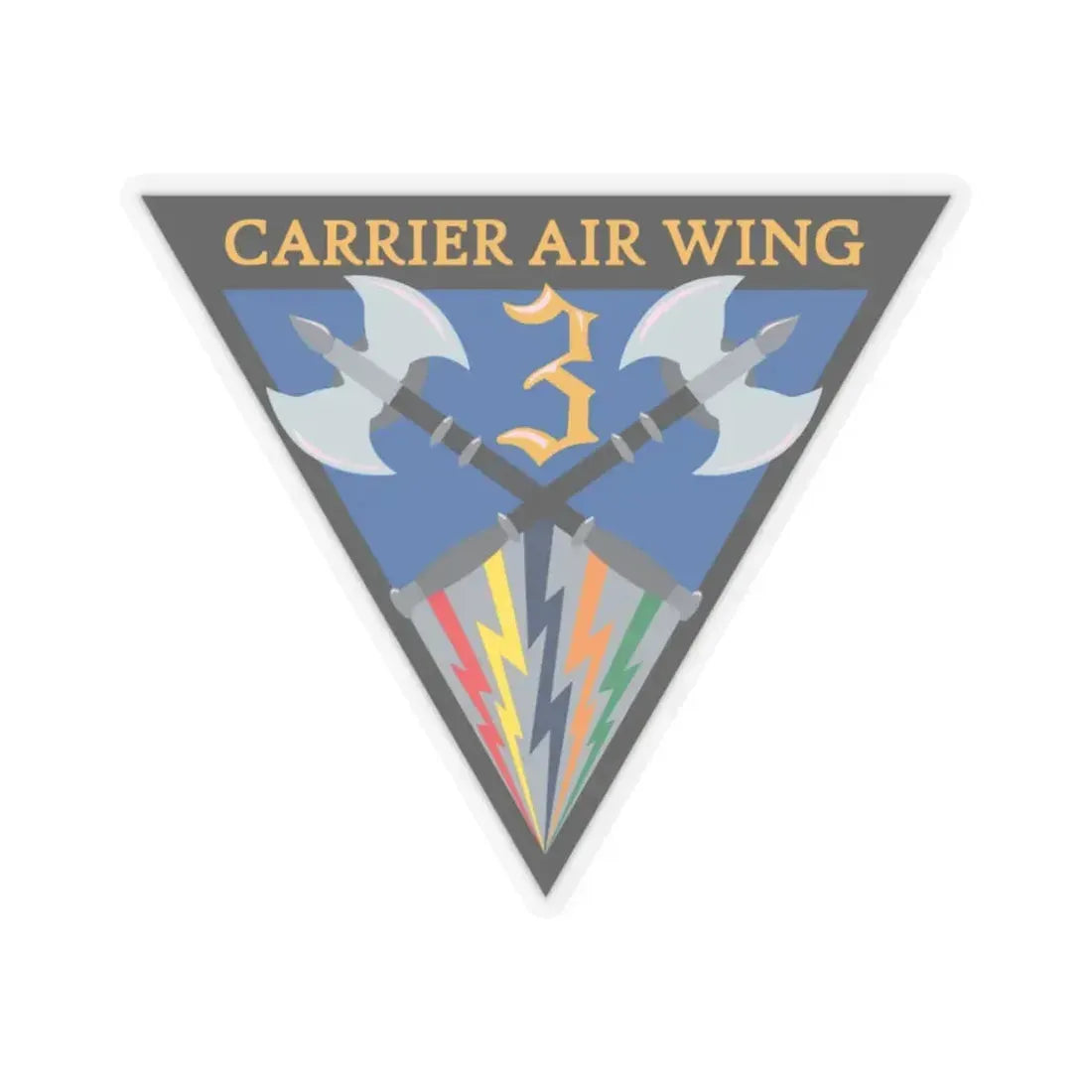 Carrier Air Wing 3 (U.S. Navy) STICKER Vinyl Kiss-Cut Decal 6 Inch Transparent - The Sticker Space